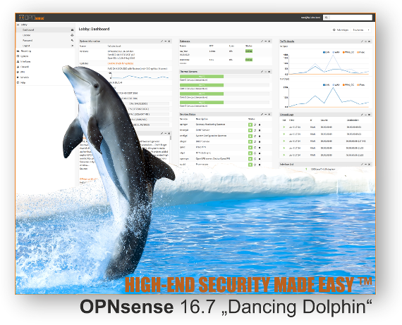 OPNsense 16.7 Dancing Dolphin Released
