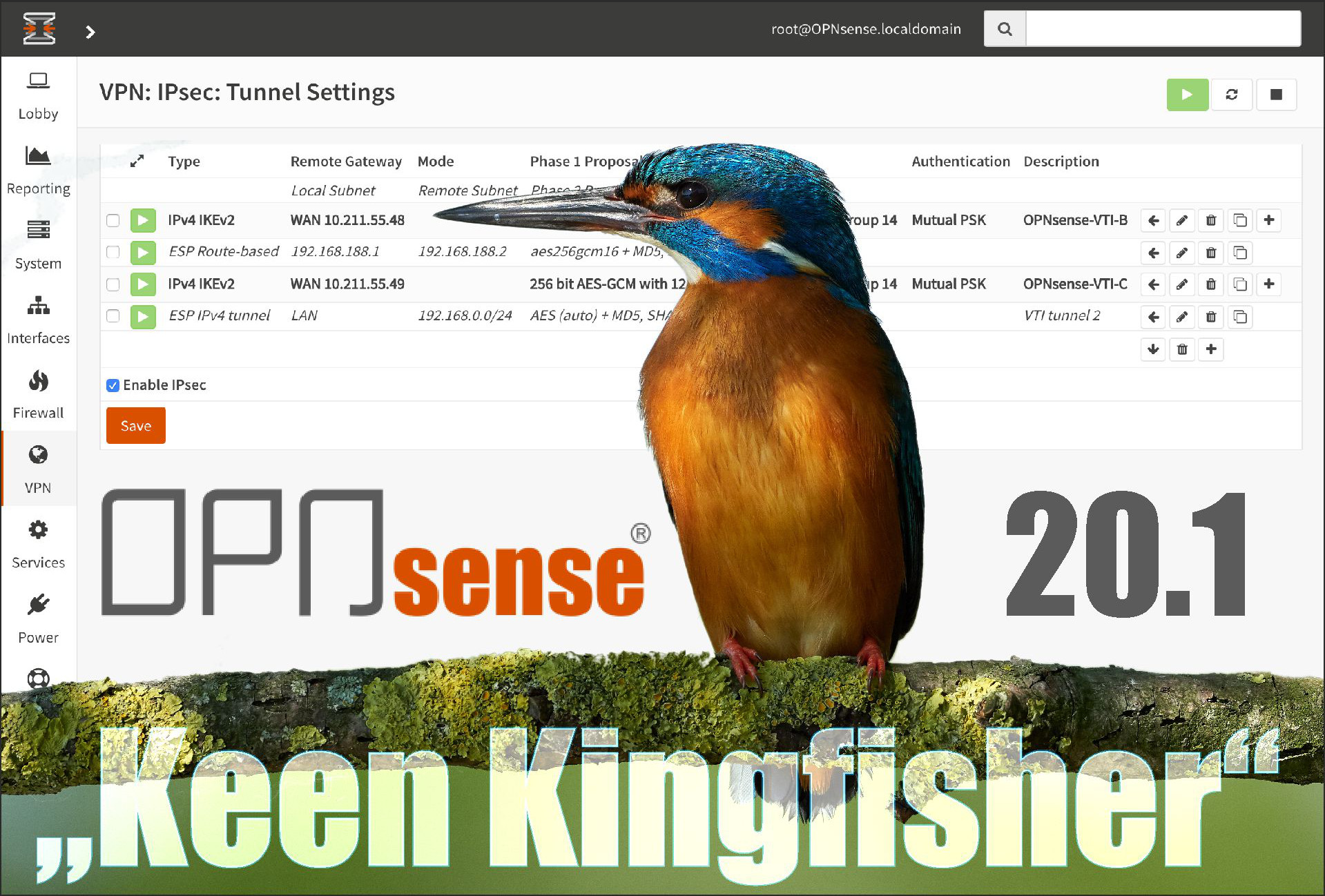 Press Photo OPNsense 20.1 Keen Kingfisher